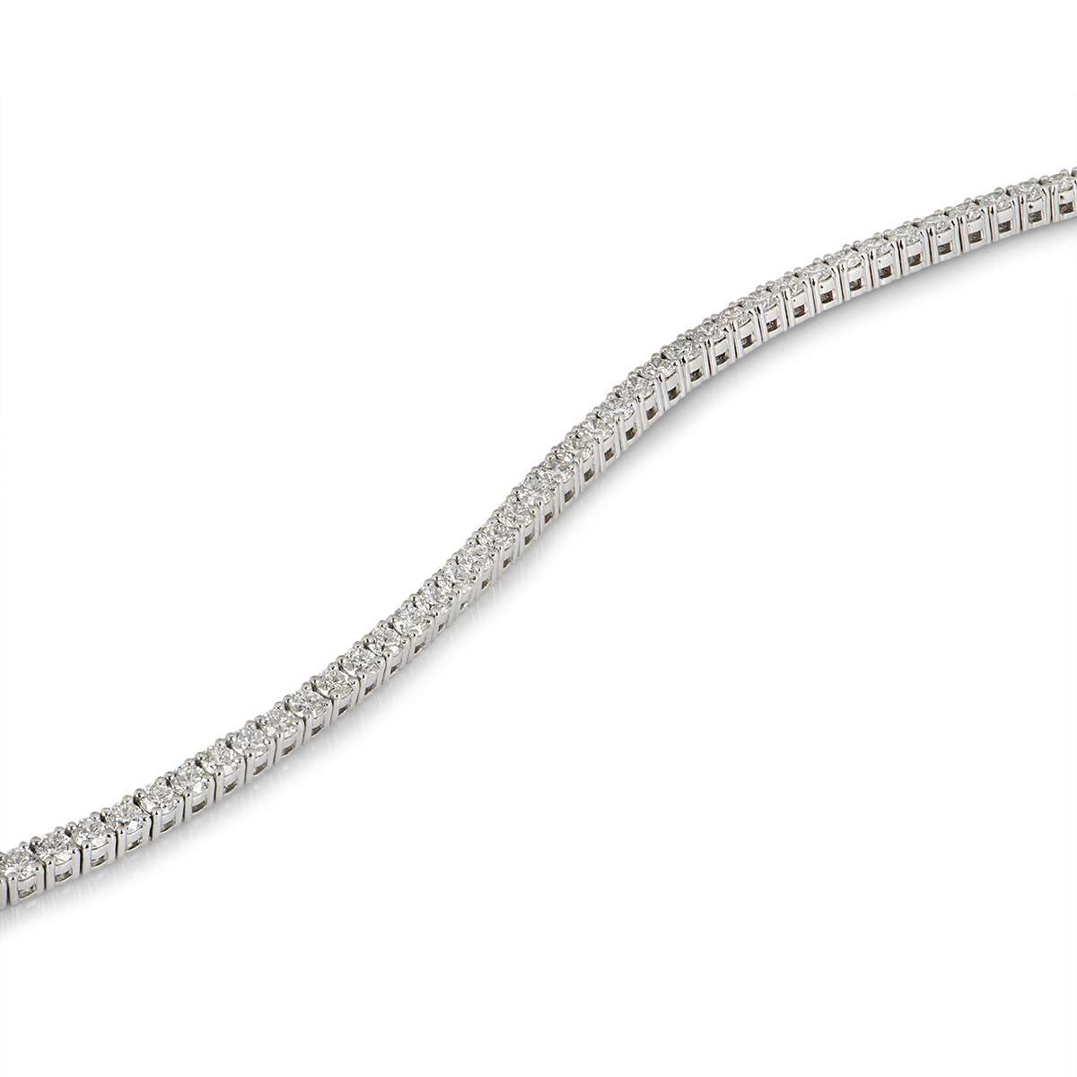 White Gold Diamond Line Bracelet 5.93ct | Rich Diamonds